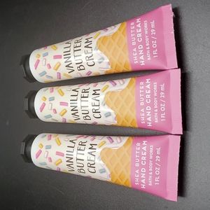 3pc Bath & Body Works Vanilla Buttercream Hand Cream- NEW